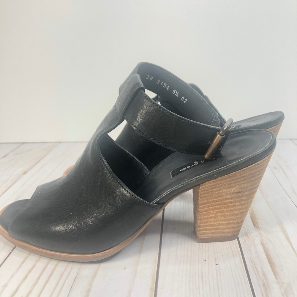 Paul Green Block Chunky Heel Peep Toe Ankle Sandal
